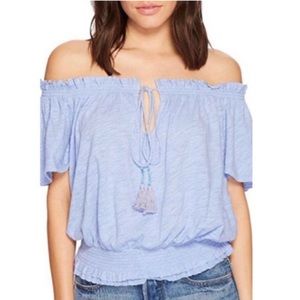 Free People We The Free Blue Hummingbird Top